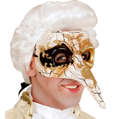 Venezianische Deluxe Maske mit langer Nase