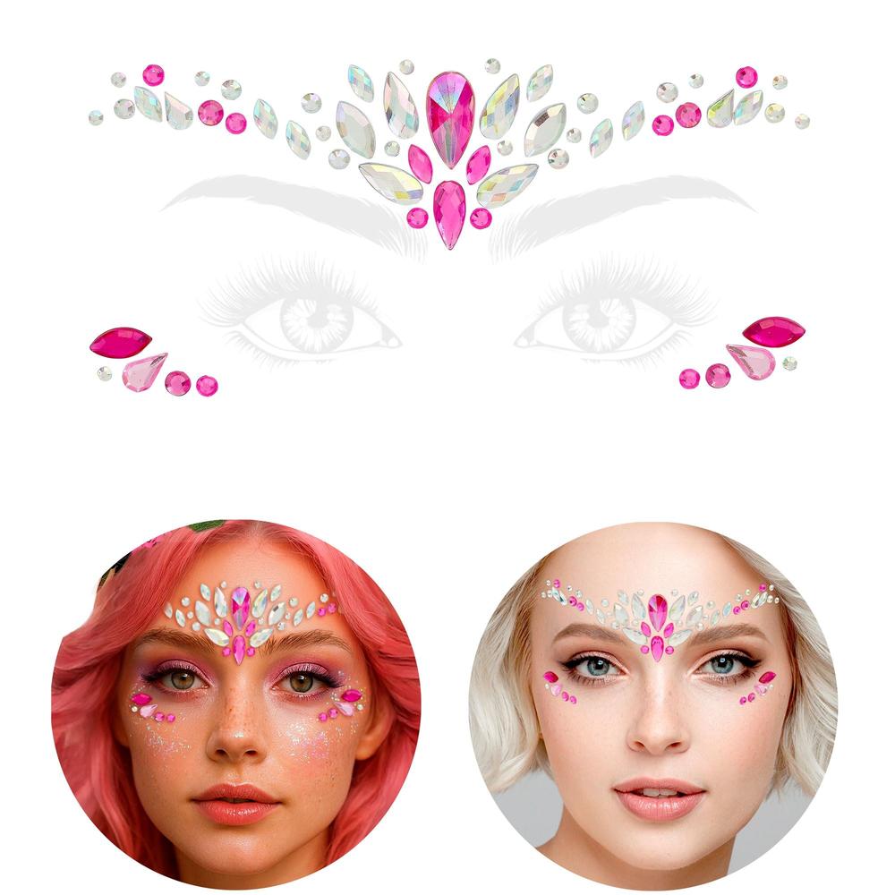 Glitzersteine fürs Gesicht | Charm Rosa