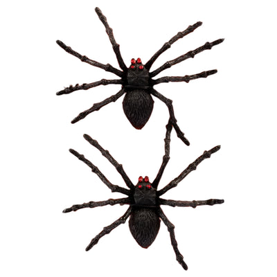 2 Schwarze Spinnen 13cm-Carnival Toys-Deinparadies.ch