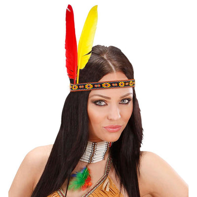 Indianer Stirnband mit 2 Federn