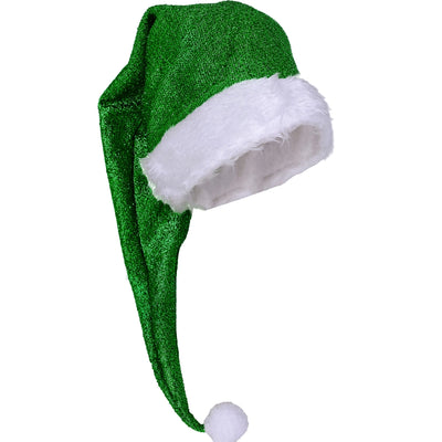 Santamütze mit langem Zottel Grün