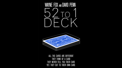52 to 1 Deck | Wayne Fox, David Penn - Blau - Murphy's Magic