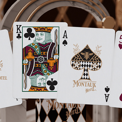 Montauk Hotel Burgundy Playing Cards | Gemini