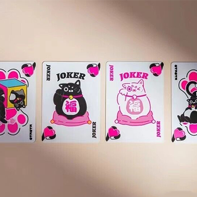 Bicycle Cat (Pink) Playing Cards | US Playing Card Co.