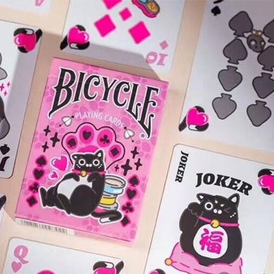 Bicycle Cat (Pink) Playing Cards | US Playing Card Co.