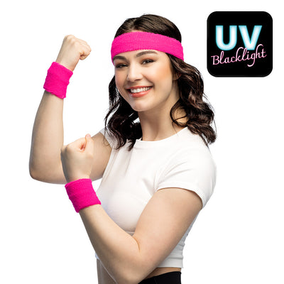 80's Schweissbänder-Set | pink-Boland-Deinparadies.ch
