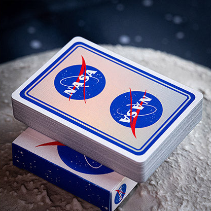 NASA HOLOGRAPHIC FOIL "MEATBALL" LOGO PLAYING CARDS