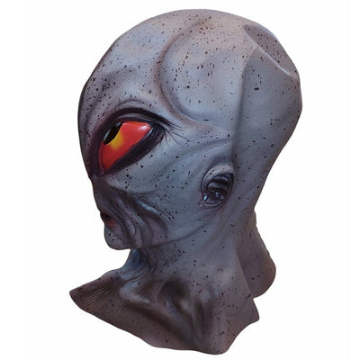 Alienmaske Latex braun Party Owl Supplies bei Deinparadies.ch