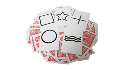 Bicycle Jumbo ESP 50 Cards Red (10 of each Square, Wavy Lines, Star, Circle and Cross) | Murphy's Magic
