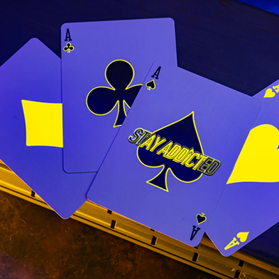 Bicycle Neon Rider Back Yellow-Starburst Deck Playing Cards-Card-Addiction-Deinparadies.ch