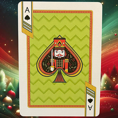 Bicycle Nutcracker (Red Gilded) Playing Cards