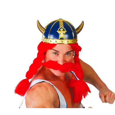 Blauer Gallierhelm mit Hörnern-Guirca-Deinparadies.ch