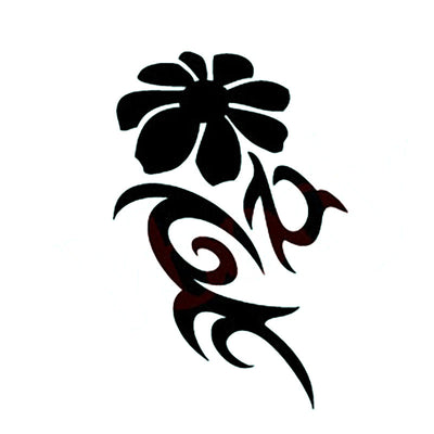 Blume mit Ornament Schablone | 5 Stk