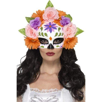 Blumenmaske Dia de los Muertos Smiffys bei Deinparadies.ch