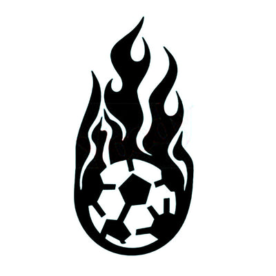 Brennender Fussball Schablone | 5 Stk