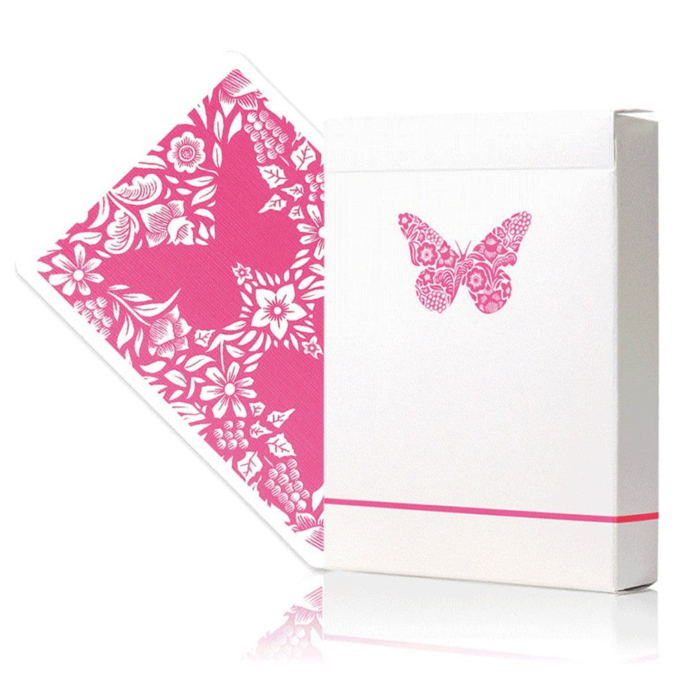 Butterfly Workers Playing Cards | Kartenspiel | Pink-Butterfly Playing Cards-Deinparadies.ch