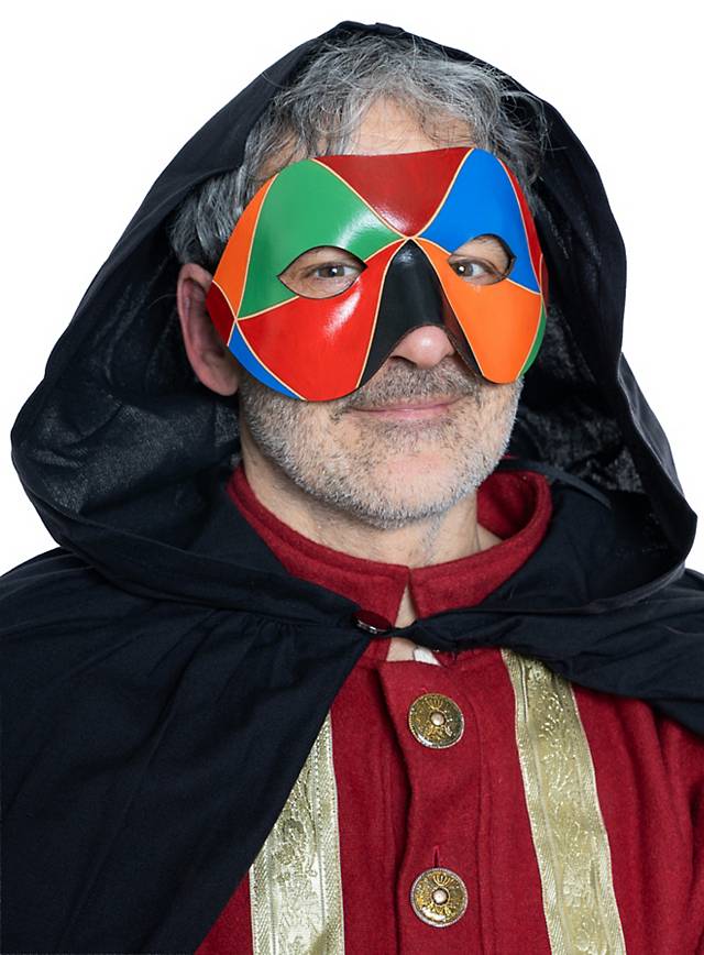 Colombina Arlecchino de cuoio Venezianische Ledermaske-Metamorph-Deinparadies.ch