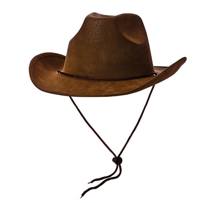 Cowboy Hut Wildlederimitat | braun