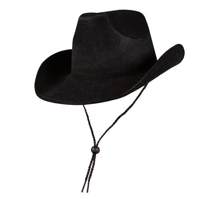 Cowboy Hut Wildlederimitat | schwarz