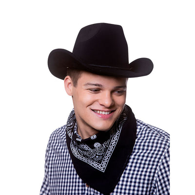 Cowboy Hut Wildlederimitat | schwarz
