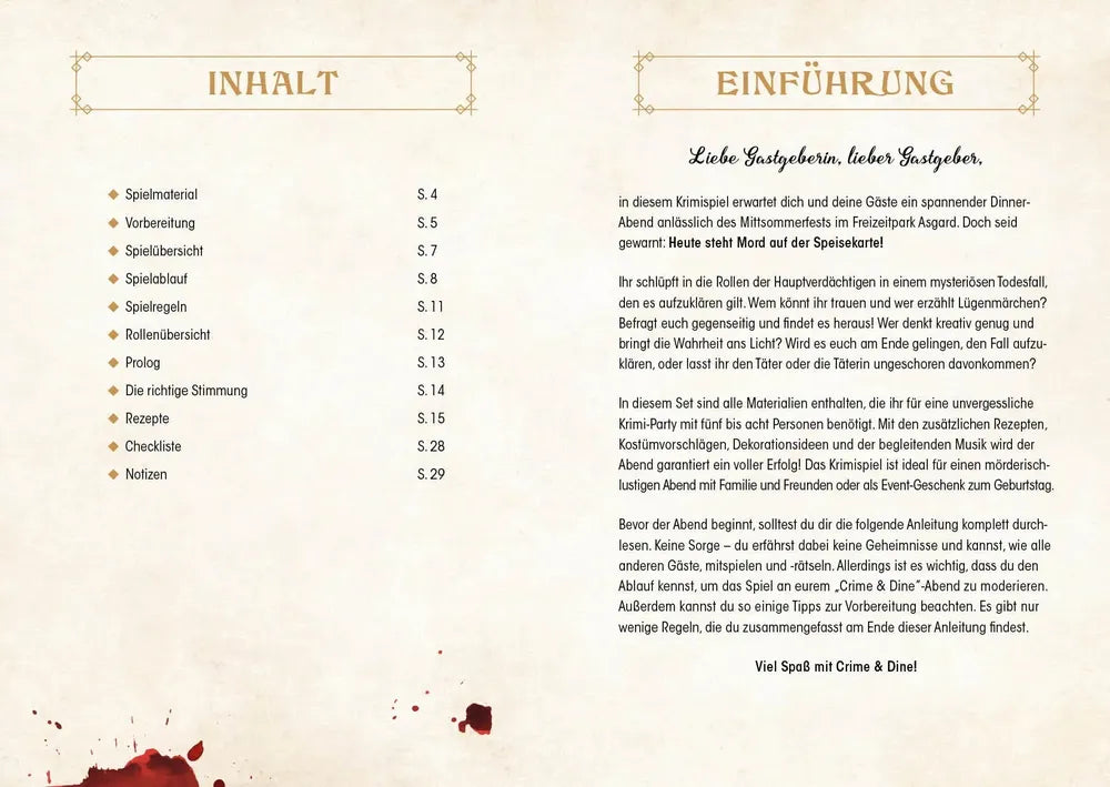 Crime & Dine Krimidinner: Mord in Asgard-Paperdice Solutions-Deinparadies.ch