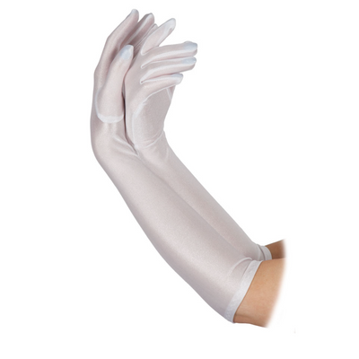 Damenhandschuhe 44cm | weiss