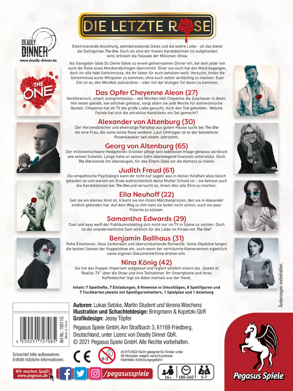 Deadly Dinner - Die letzte Rose-Pegasus-Deinparadies.ch