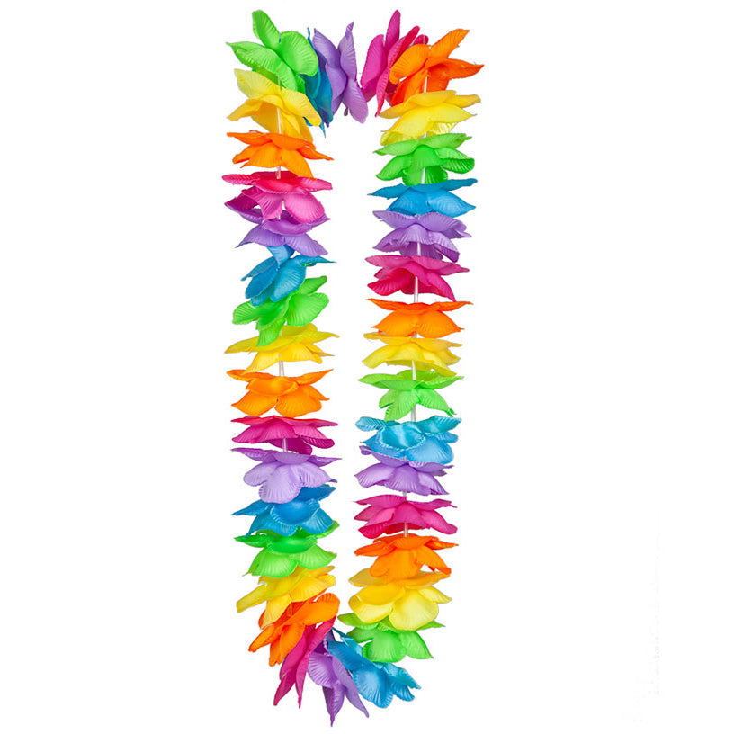 Deluxe Lei Blumenkette aus Satin | mehrfarbig