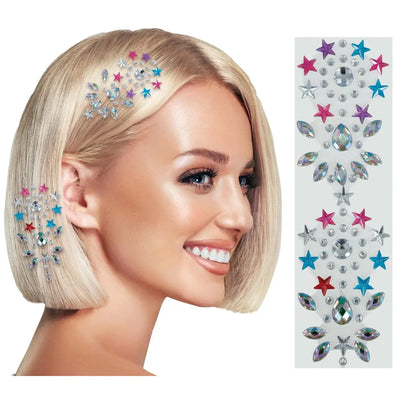 Face Jewels | Selbstklebende Strasssteine | bunt-Guirca-Deinparadies.ch