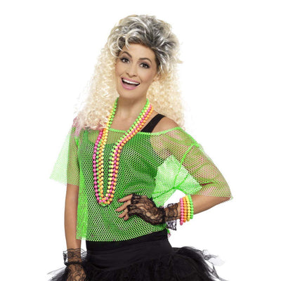 Fischnnetz Oberteil neongrün Smiffys bei Deinparadies.ch