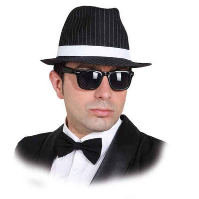 Gangster Hut mit Band und Streifen Orlob bei Deinparadies.ch