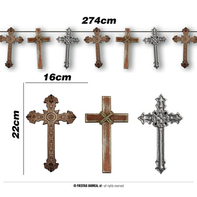 Girlande mit Kreuzen Halloween-Guirca-Deinparadies.ch