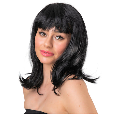 Glamuröse Damenperücke Daisy | schwarz-Wicked-Deinparadies.ch