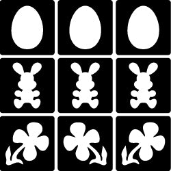 Glitzertattoo Schablone | 9er Ostern-Ybody-Deinparadies.ch