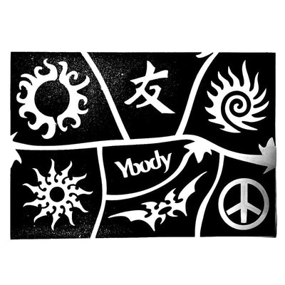 Glitzertattoo Schablone A5 | Hippy Sommer Ybody bei Deinparadies.ch
