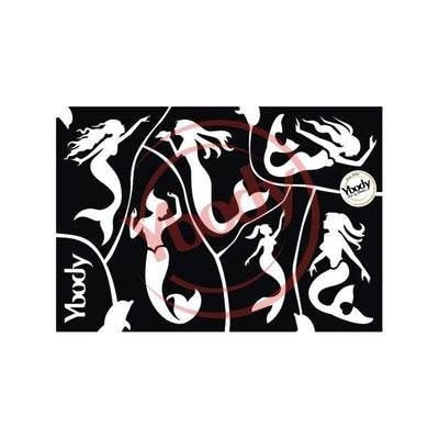 Glitzertattoo Schablone A5 | Meerjungfrauen Ybody bei Deinparadies.ch