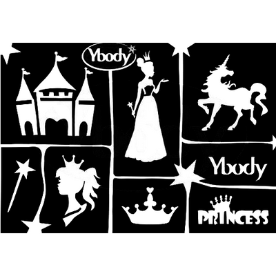 Glitzertattoo Schablone A5 | Prinzessin Ybody bei Deinparadies.ch