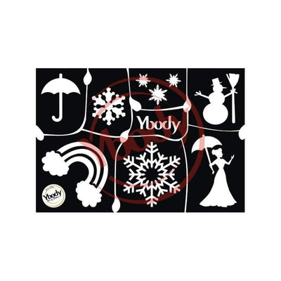 Glitzertattoo Schablone A5 | Winter Ybody bei Deinparadies.ch