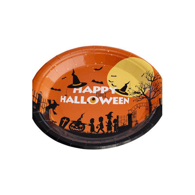 Halloween Party Kürbis Papierteller-Carnival Toys-Deinparadies.ch