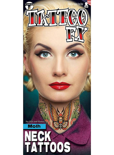 Halstattoo Moth | Klebetattoos-Tinsley Transfers-Deinparadies.ch