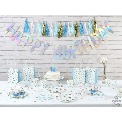 Happy Birthday Girlande mit Alter Qualatex bei Deinparadies.ch