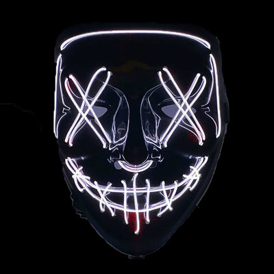 Horror LED-Maske mit genähten Augen Weiss-Zoelibat-Deinparadies.ch