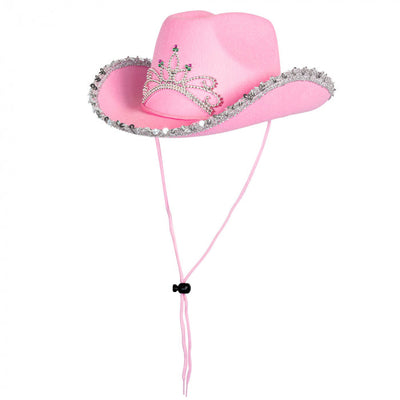 Kinder-Partyhut Rodeo mit Strasssteinen | pink Boland bei Deinparadies.ch