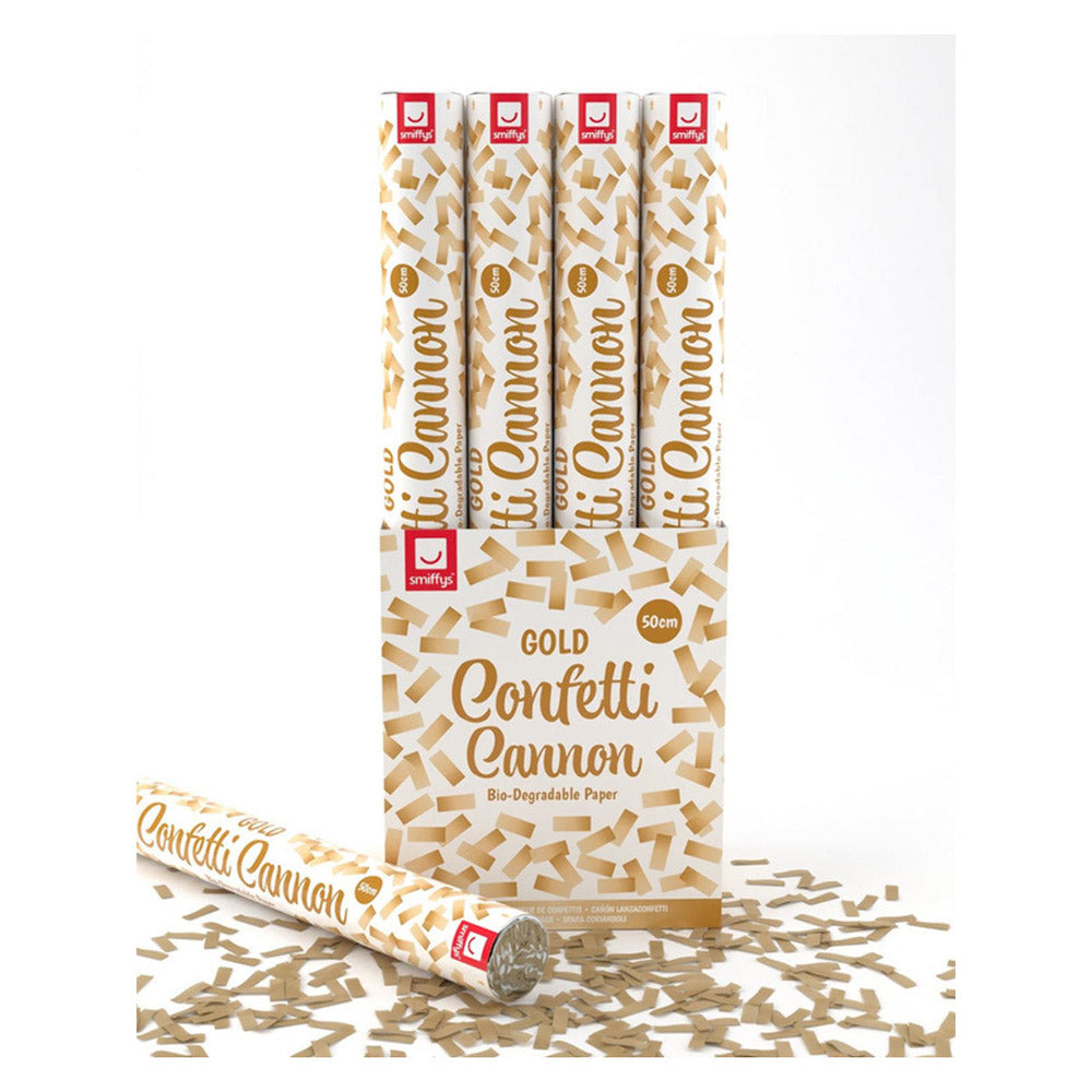 Konfetti Shooter 50cm Biologisch Gold-Smiffys-Deinparadies.ch
