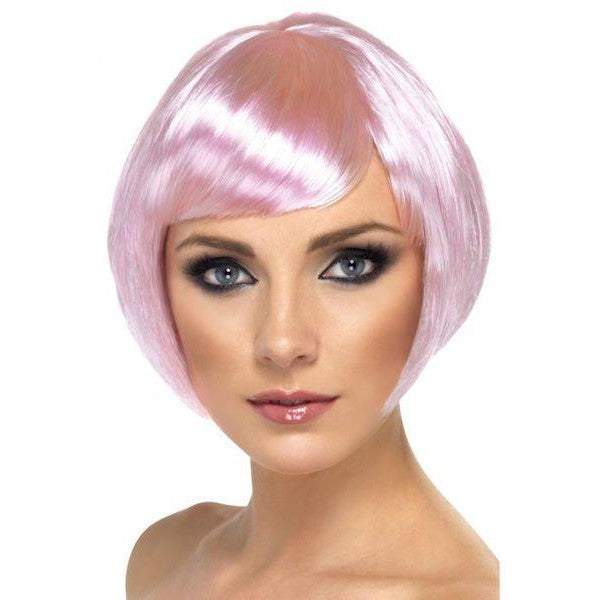 Kurz Bob mit Franseln Hellpink Smiffys bei Deinparadies.ch