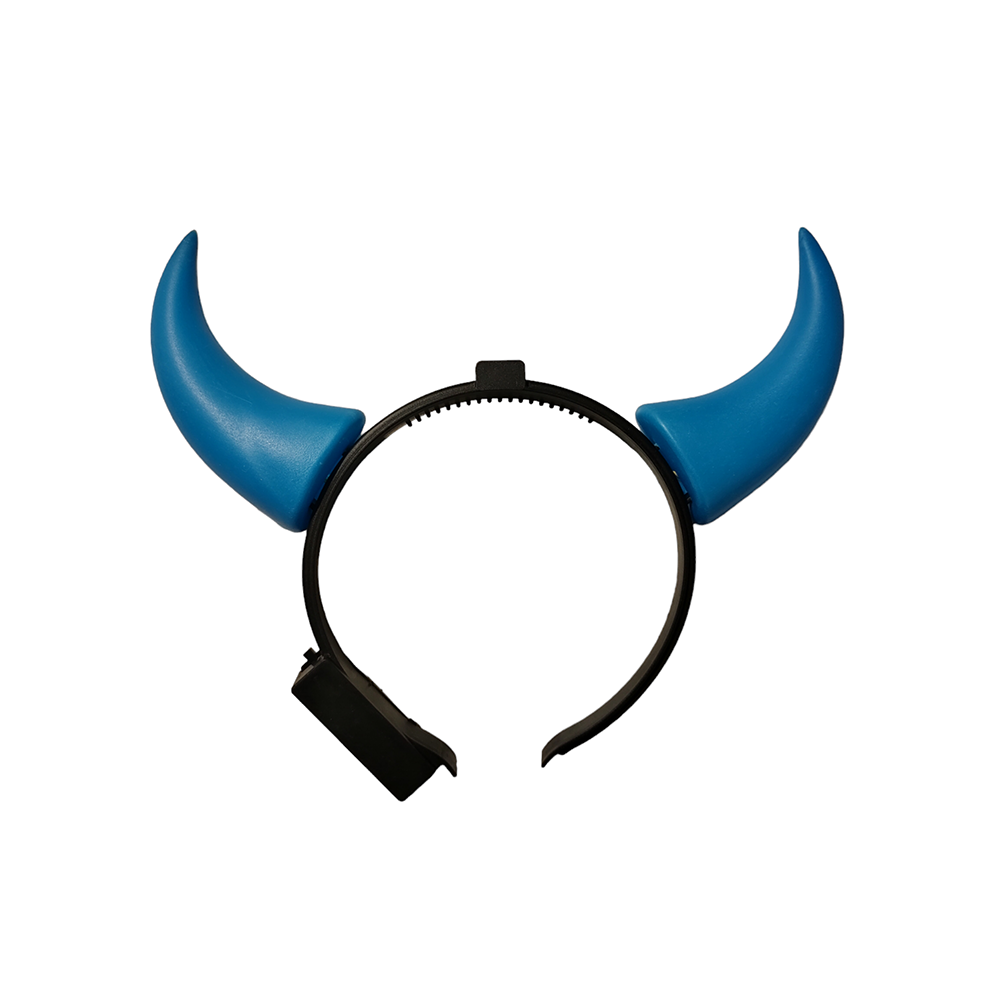 Leuchtende Teufelshörner mit LED - Blau - Boland