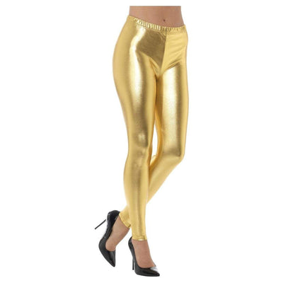 Metallische 80er Jahre Leggins gold Smiffys bei Deinparadies.ch