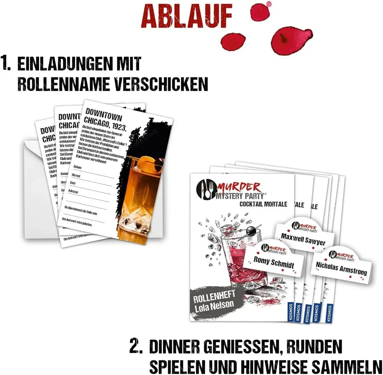 Murder Mystery Party® | Cocktail Mortale-Kosmos-Deinparadies.ch