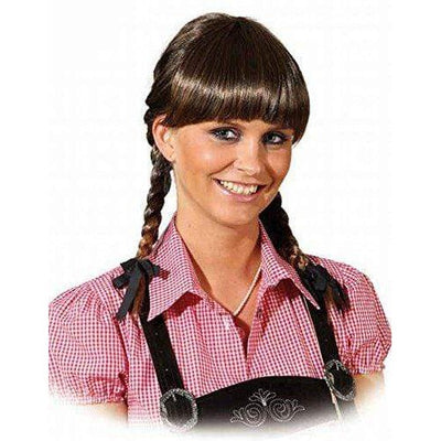 Oktoberfest Perücke Damen braun Orlob bei Deinparadies.ch