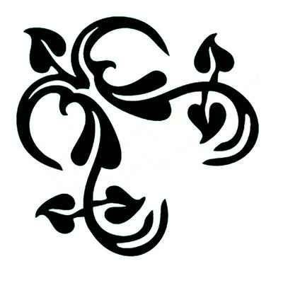 Orientalisches Blumenornament Schablone | 5 Stk